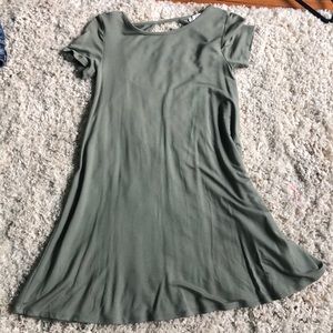 Forever 21 Olive Green T-Shirt Dress